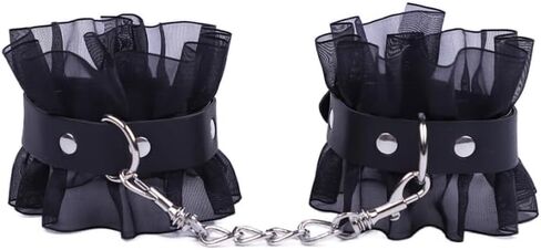 DATOA Punk Leather Lace Handcuffs Bracelet Detachable Wrist Cuff Bracelets Anklets in Saudi Arabia