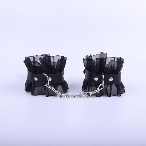 DATOA Punk Leather Lace Handcuffs Bracelet Detachable Wrist Cuff Bracelets Anklets in Saudi Arabia