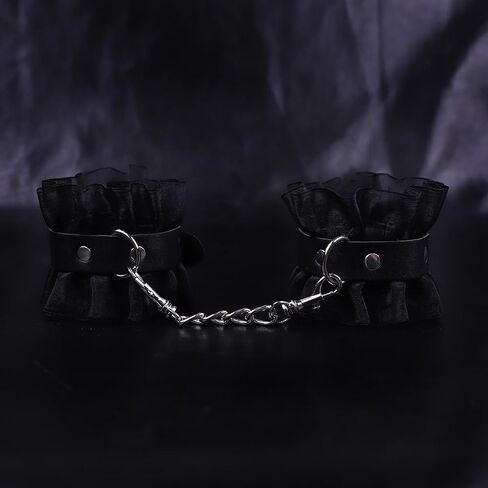 DATOA Punk Leather Lace Handcuffs Bracelet Detachable Wrist Cuff Bracelets Anklets in Saudi Arabia