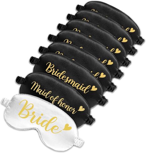 8 Pcs Bridesmaid Proposal Gift Sleep Mask - Maid of Honor Gifts Bridal Showers Party Favor Accessories Gifts for Bridesmaids in Saudi Arabia