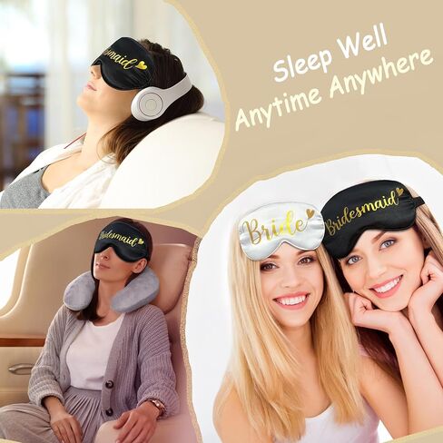 8 Pcs Bridesmaid Proposal Gift Sleep Mask - Maid of Honor Gifts Bridal Showers Party Favor Accessories Gifts for Bridesmaids in Saudi Arabia