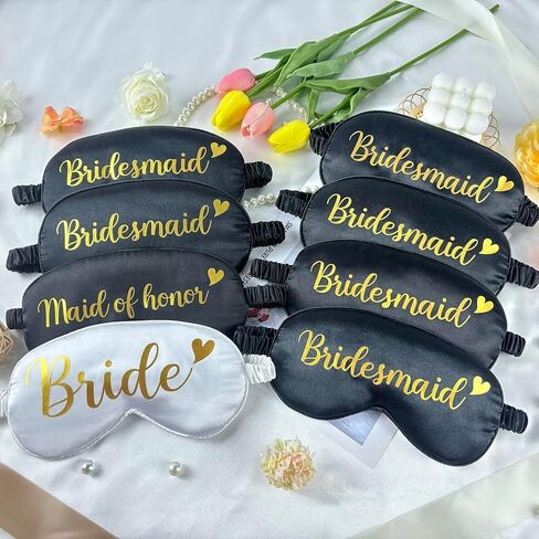 8 Pcs Bridesmaid Proposal Gift Sleep Mask - Maid of Honor Gifts Bridal Showers Party Favor Accessories Gifts for Bridesmaids in Saudi Arabia