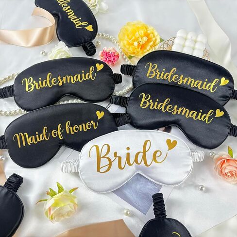 8 Pcs Bridesmaid Proposal Gift Sleep Mask - Maid of Honor Gifts Bridal Showers Party Favor Accessories Gifts for Bridesmaids in Saudi Arabia