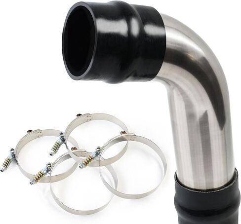 أنبوب مرنان مدخل المحرك L5P، بديل من الفولاذ المقاوم للصدأ 4 بوصات مطور لـ 2017-2019 Duramax 6.6L، بما في ذلك شاحنات سيلفرادو وسييرا in Kuwait