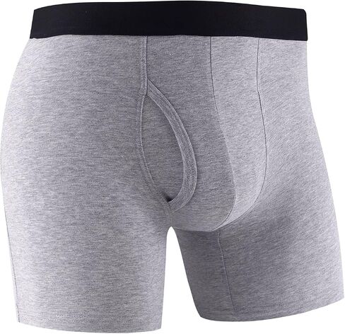 Men's Boxer Briefs Soft Breathable Moisture Wicking Cotton Underwear With Elastic Waistband 3/4 Pack in Saudi Arabia