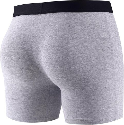Men's Boxer Briefs Soft Breathable Moisture Wicking Cotton Underwear With Elastic Waistband 3/4 Pack in Saudi Arabia