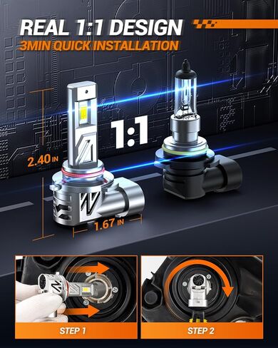 مجموعة مصابيح الضباب SEALIGHT H7، مقاس 1:1، مصابيح إضاءة بيضاء رائعة فائقة السطوع، عبوة من قطعتين in Kuwait