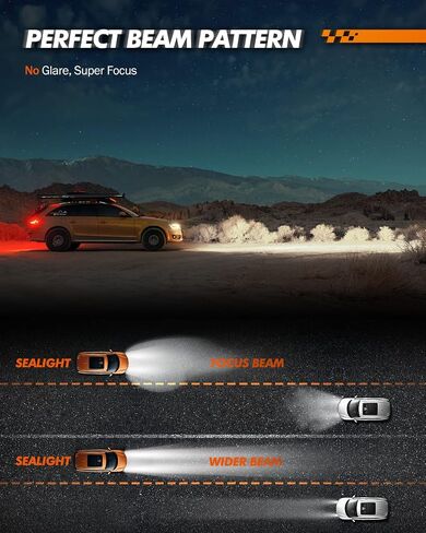 SEALIGHT H7 Fog light Combo, 1:1 Size, Super Bright Cool White Light Bulbs, Pack of 2 in Saudi Arabia