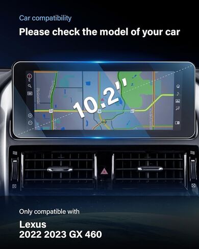 10.2" Car Screen Protector 【Smooth as Silk】 for 2022 2023 Lexus GX 460 Accessories GPS Navigation Touchscreen 9H Hardness Tempered Glass Compatible with 2022-2023 GX 460 - HD Clear in Saudi Arabia