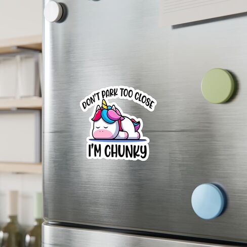 ملصق VOTANTA (3 قطع) Don't Park Too Close I'm Chunky مقاس 6 × 8 بوصة، 4 × 6 بوصة، 3 × 4 بوصة لسيارة الكمبيوتر المحمول من الفينيل ملصق ممتص الصدمات لنافذة الشاحنة (3 بوصة × 4 بوصة) in Kuwait