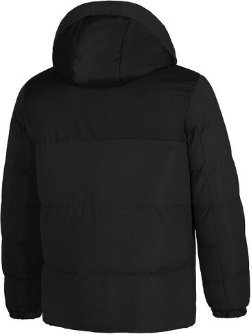 GEMYSE Men's Warm Winter Puffer Coats Windproof Insulated Jacket with Detachable Adjustable Hood in Saudi Arabia
