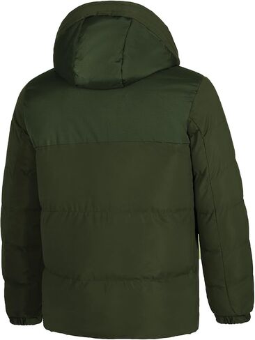 GEMYSE Men's Warm Winter Puffer Coats Windproof Insulated Jacket with Detachable Adjustable Hood in Saudi Arabia
