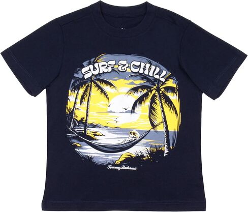 تي شيرت Tommy Bahama Boys 2-Pack قصير الأكمام تي شيرت مطبوع عليه رسوم بيانية للأولاد طقم مكون من قطعتين تي شيرت عصري in Kuwait