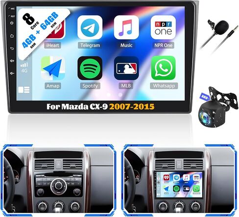 [4+64G] 8-Core Android 15 Car Radio Stereo for Mazda CX-9 2007-2015 in Saudi Arabia