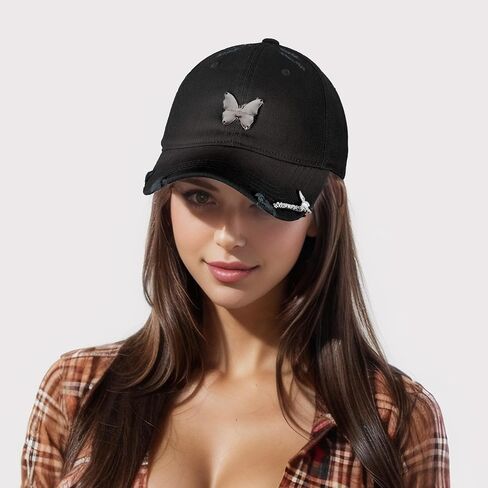 Womens Baseball Cap - Cotton Adjustable Fitted Ladies Cap Embroidered Hat in Saudi Arabia