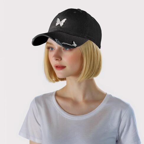 Womens Baseball Cap - Cotton Adjustable Fitted Ladies Cap Embroidered Hat in Saudi Arabia
