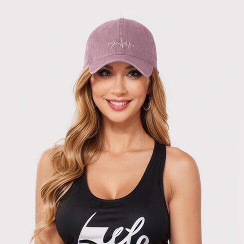 Womens Baseball Cap - Cotton Adjustable Fitted Ladies Cap Embroidered Hat in Saudi Arabia