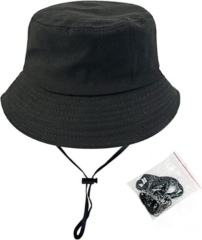 Bucket Hat for Women, Packable Fisherman Cap for Casual, Cotton Sun Hat for Beach, Women Fishing Sun Hat, Hot Summer Bucket Hat Black, 1 in Saudi Arabia