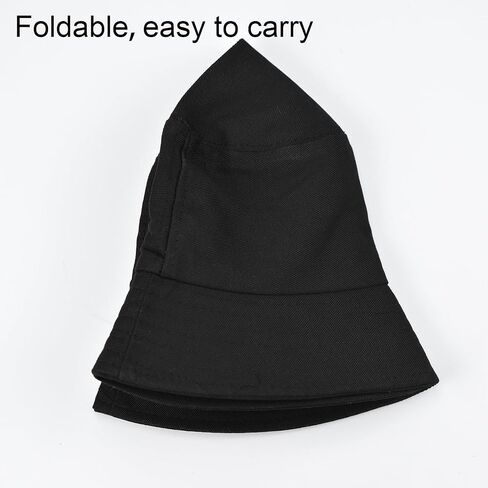 Bucket Hat for Women, Packable Fisherman Cap for Casual, Cotton Sun Hat for Beach, Women Fishing Sun Hat, Hot Summer Bucket Hat Black, 1 in Saudi Arabia