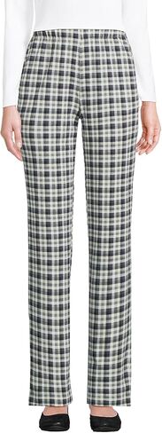 Lands' End Women s Sport Knit Pants Warm Graphite Multi Plaid Petite Large in Saudi Arabia