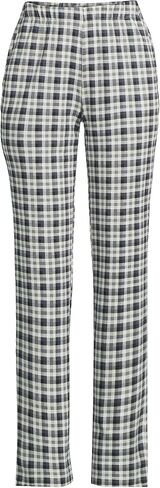Lands' End Women s Sport Knit Pants Warm Graphite Multi Plaid Petite Large in Saudi Arabia
