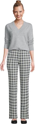 Lands' End Women s Sport Knit Pants Warm Graphite Multi Plaid Petite Large in Saudi Arabia