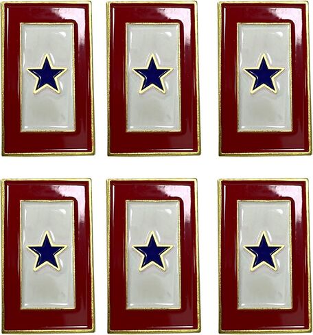 6/12/50/100 Patriotic Blue Star Service Flag Lapel Pin 1" Metal Enamel-Military Family Veterans Day Proud Badge Travel Souvenir Gifts… in Kuwait