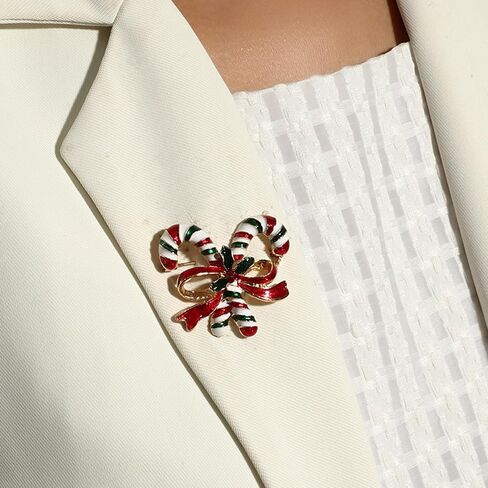 Christmas Pins Christmas Brooches for Women Christmas Pins Bulk Christmas Tree Pin for Christmas Stocking Stuffers Rhinestone Wreath Jingle Bell Reindeer Candy Cane Brooch Pin Christmas Jewelry Gifts in Kuwait
