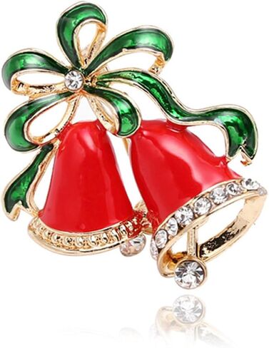 Christmas Pins Christmas Brooches for Women Christmas Pins Bulk Christmas Tree Pin for Christmas Stocking Stuffers Rhinestone Wreath Jingle Bell Reindeer Candy Cane Brooch Pin Christmas Jewelry Gifts in Kuwait