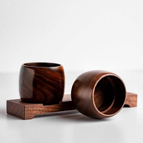 Dari Natural Walnut Wood Match Holder with Striker – Multipurpose Tea Lights Candle Holder with Decorative Tray – Functional Living Room/Bathroom Set Home Décor – 4 Strikers – Modern Match Holder in Saudi Arabia