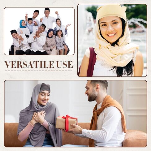 24 Pcs Muslim Hijab Scarves for Women with Under Scarf Cap Chiffon Shawl Islamic Caps with Tie Back Closure in Kuwait