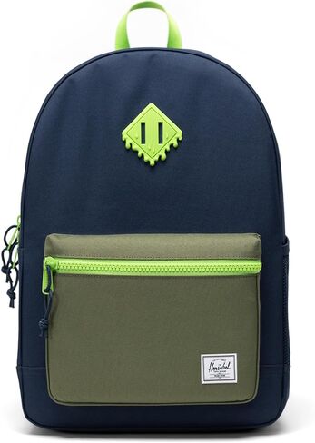 حقيبة الظهر التراثية للشباب من شركة هيرشيل سبلاي، لون كحلي/أخضر ليموني/أخضر ليموني، 26 لتر in Kuwait