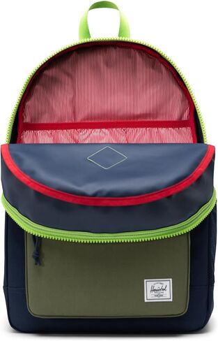 حقيبة الظهر التراثية للشباب من شركة هيرشيل سبلاي، لون كحلي/أخضر ليموني/أخضر ليموني، 26 لتر in Kuwait