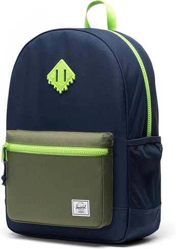 حقيبة الظهر التراثية للشباب من شركة هيرشيل سبلاي، لون كحلي/أخضر ليموني/أخضر ليموني، 26 لتر in Kuwait