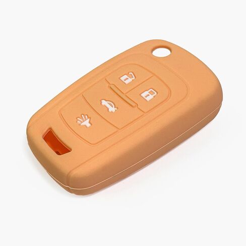 2-Pack Soft-Touch Silicone Key Fob Covers for Chevrolet Aveo Cruze Sonic Trax Equinox/Buick Encore Lacrosse Regal 4-Button by Click&Fit Car Remote Shell Case Protectors in Saudi Arabia
