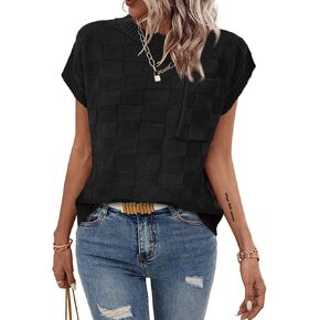 Womens Sweaters Sleeveless Summer Tank Tops Casual Knit Sweater Vest Crewneck Loose Fit Pullover 2025