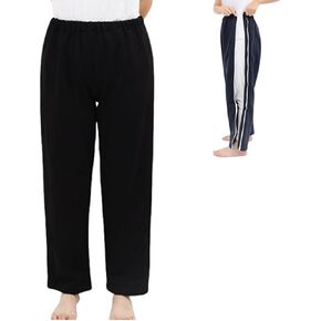 Patient Care Trousers,Patient Pants，Patient Zipper Closure Care Clothes,Full Open Post Surgery Pants,Post Surgery Pant for Man(Black,M)