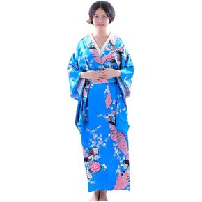 Women's Peacock Kimono Robe Japanese Dress Photography Cosplay Costume 5 Colors