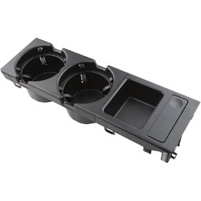 Cup Holder Fits 1998-2005 E46 3 Series 318i 320i 325i 328i 330i Front Drinks Holder Center Console Replace 51168217953 Black Attachment