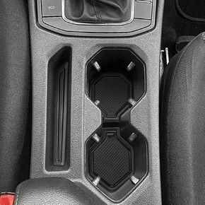 حصائر حماية Auovo لملحقات Volkswagen Jetta 2019-2024 تناسب حامل الأكواب وبطانات وحدة التحكم في الباب وحصيرة الغبار وزخرفة داخلية للسيارة (مجموعة 10 قطع) (أحمر)