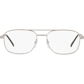 Sferoflex Men's SF2152 Square Prescription Eyewear Frames, Gunmetal/Demo Lens, 56 mm