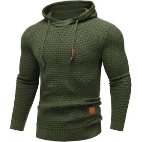 COOFANDY Mens Hooded Sweatshirt Casual Long Sleeve Drawstring Waffle Knit Hoodies Slim Fit Hoodies Pullover in Saudi Arabia