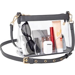 Clear Bag for Stadium Events, Clear Purses for Women, Stadium Approved Clear Crossbody Bag