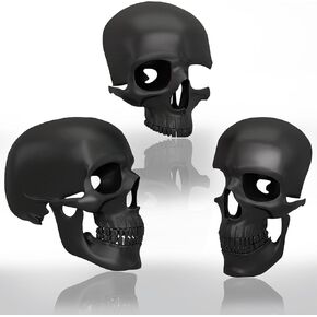 Dayiabc Skull Wall Hanging Statues for Gothic Decor, Skull Decor Gothic Home Decor Art Sculpture, Wall Mounted Horror Skulls for Gothic Wall Decor, Skull Wall Decor Halloween Decorations (Black)