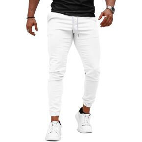 GINGTTO Mens Slim Fit Joggers Pants Elastic Waist Stretch Drawstring Tapered Leg