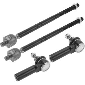 X AUTOHAUX 4pcs Front Inner Outer Tie Rod Ends Kit Suspension Steering Tie Rod End for Mazda Tribute 01-06 for Ford Escape 01-09 Drag Link No.EV424/ES3631