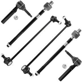 BOXI Front Inner & Outer Tie Rod Stabillizer Sway Bar Links Fit for Buick Enclave/for Chevrolet Traverse/for GMC Acadia/for GMC Acadia Limited/for Saturn Outlook | EV800572 ES800286 K750155