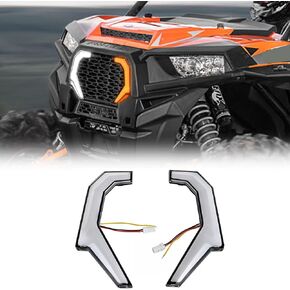 Grille Accent Fang Led Lights for Polaris RZR XP 1000 2014-2018 for ZR 900 XC 900S 2015-2020 Grill Turn Signal Light Grill Signature Lamps