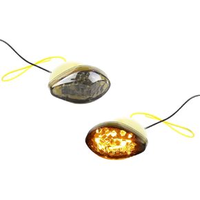 Flush Mount LED Turn Signals Amber Motorcycle Blinkers Compatible with Honda FZ1 Grom CBR600F4 CBR1000RR CBR600RR CBR600F4I CBR929RR
