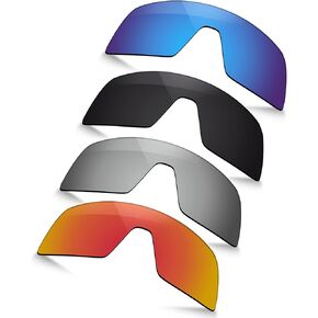 Polarized Replacement Lenses for Oakley Sutro S OO9462 Sunglasses -Ocean Blue+Black+Silver+Fire Red